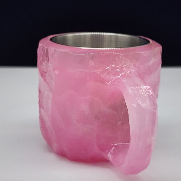 Mineral Crystal Resin Mug Pink Mineral Crystal Coffee Mug - Picture 5 of 7